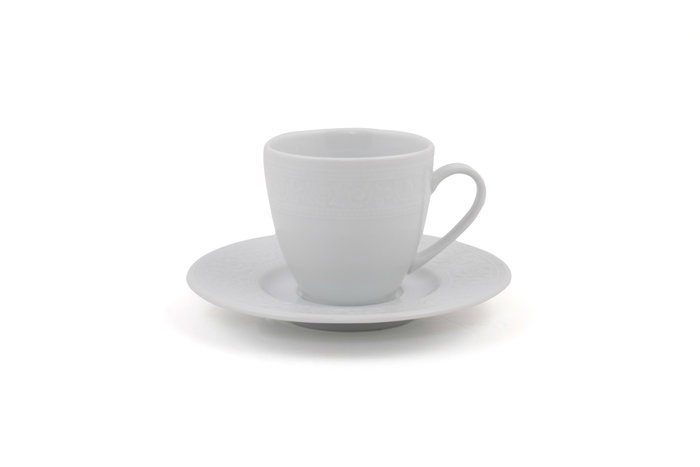 Hermia Juego de Tazas de Café ACL12KT00 de 12 Piezas en Blanco